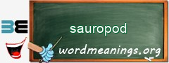 WordMeaning blackboard for sauropod